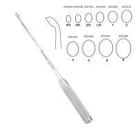 Bone Curette 15" Hollow Handle 30 Degree Angled Oval #1/0 (6.0mm)
