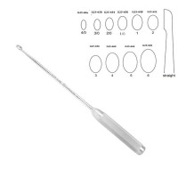 Bone Curette 15" Hollow Handle Straight Oval #1 (6.9mm)