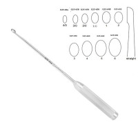 Bone Curette 15" Hollow Handle Straight Oval #4 (9.6mm)