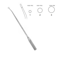 Cone Ring Curette 15" Aluminum Handle 25 Degree Angled #1 3mm Sharp Sharp