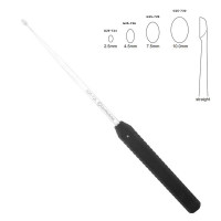 Curette Large Handle 17" Straight Plastic Handle 9" Black Oval 4.5mm