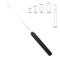 Curette Large Handle 17" Straight Plastic Handle 9" Black Oval 7.5mm