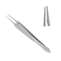 Mcpherson Micro Corneal Forceps  0.2mm With Tying Platform Angular 3 1/2"