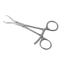 Pointed Fracture Reduction Clamp 5 1/2" Curved Left and Straight Right with Small with Ratchet