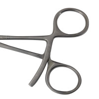 Pointed Fracture Reduction Clamp 5 1/2" Curved Left and Straight Right with Small with Ratchet