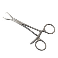 Pointed Fracture Reduction Clamp 5 1/2" Straight Left and Curved Right with Small with Ratchet