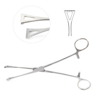 Collin Duval Lung Grasping Forceps 9" Wide Jaws 1"