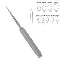 Cobb Curette Stainless Handle 11” Knurled Handle Oval Cup Straight #0 (3.0mm)