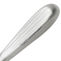 Brun Curette Hollow Handle Straight Shaft Oval Cup 8” #4 (6.1mm)