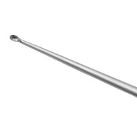 Brun Curette 8” Hollow Handle Angled Shaft Oval Cup #2/0 (3.3mm)