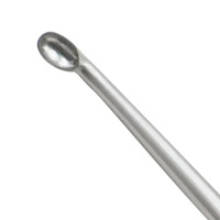Brun Curette 8” Hollow Handle Angled Shaft Oval Cup #1 (4.3mm)
