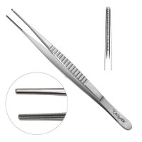 Debakey Vascular Tissue Forceps 2.5mm wide Tips 9 1/2"