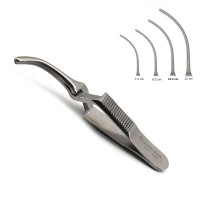 Debakey Bulldog Clamp Cross Action Curved 10.5cm 4.5cm Tip