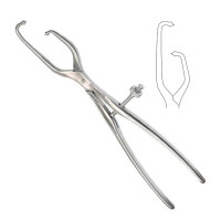 Pelvic Reduction Forcep 16" Asymetric Ball Pointed Tips With Speedlock