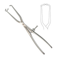 Pelvic Reduction Forcep 16" Long 1x2 Ball Pointed Tips With Speedlock