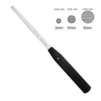 Caspar Bone Tamp 8" Cross Serrated Tip 5mm Black Plastic Handle