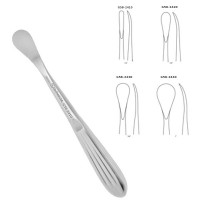 Periosteal Elevator Straight 7 1/4" Curved Sharp Edge 1/4" Hollow Handle