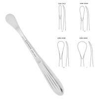 Periosteal Elevator Straight 7 1/4" Curved Sharp Edge 1/2" Hollow Handle