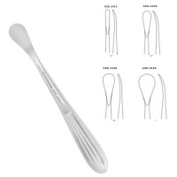 Periosteal Elevator Straight 7 1/4" Curved Sharp Edge 3/4" Hollow Handle