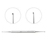 House Stapes Curette 7" Double Ended 30 Degree Angle 1.0x1.6mm