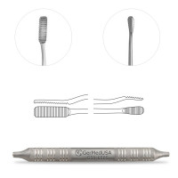 Miller Colburn Bone File #5 Double Ended Downcutting 7 1/2" Straight Oval Serrated 6mm-5.5mm