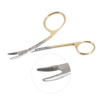 Gillies Needle Holder One Large Offset Ring Tungsten Carbide Curved Tip