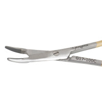 Gillies Needle Holder One Large Offset Ring Tungsten Carbide Curved Tip