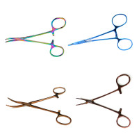 Halsted Mosquito Forceps 4 3/4" Color Coated, Curved