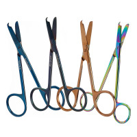 Stitch Suture Removal Scissors, Color Coated Straight 5 1/2"