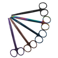 Stitch Suture Removal Scissors, Color Coated Straight 5 1/2"